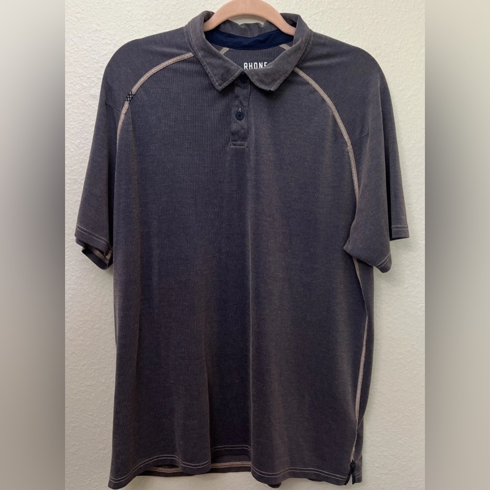 NWT RHONE Delta Pique Navy Polo Size XXL - Picture 2 of 6